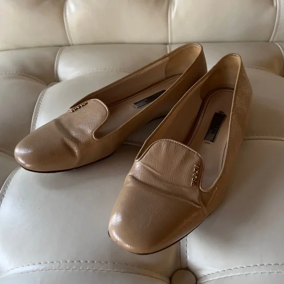 Nude Prada Loafers